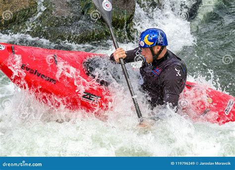 Extreme canoe slalom editorial stock photo. Image of mikulas 119797163