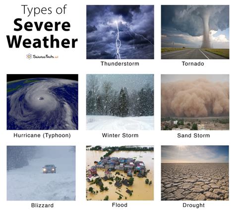extreme weather conditions and types