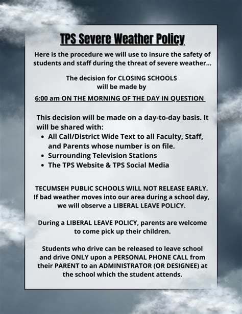 extreme weather policy school