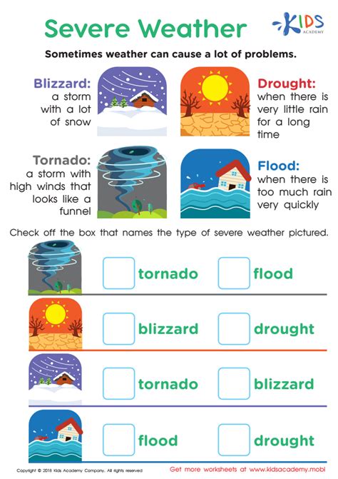 extreme weather vocabulary worksheet