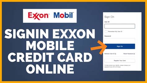 exxon mobile gas credit card login