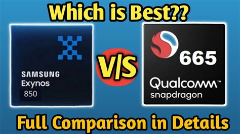 exynos 850 vs snapdragon 665