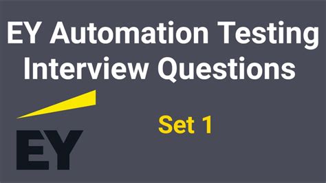 ey automation testing interview questions
