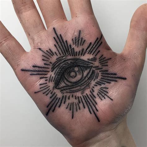 All Seeing Eye Tattoo On Palm
