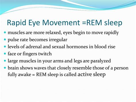 Eye Movement While Sleeping