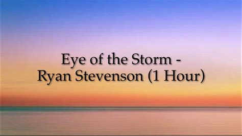 Ryan Stevenson's new song Eye of the Storm; Definitely one of my