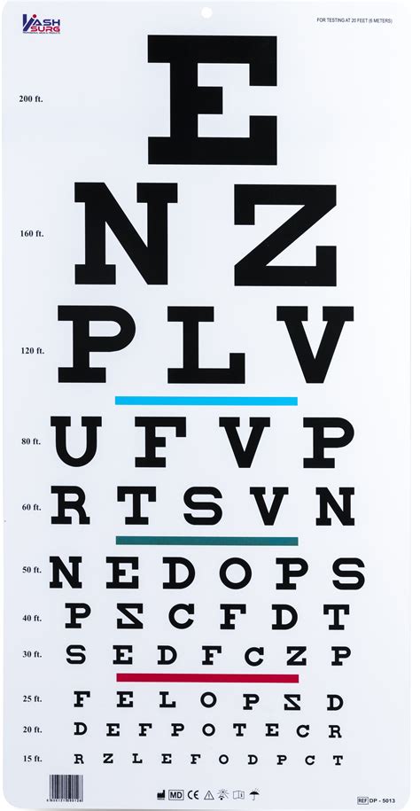 Eye Test Letters Chart