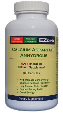 Elixir Industry EZorb Calcium Aspartate Anhydrous (100 G Powder)