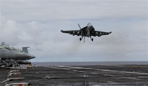 f-18 landing on aircraft carrier