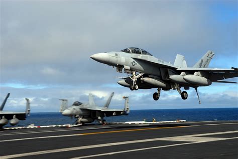 f-18 landing on carrier