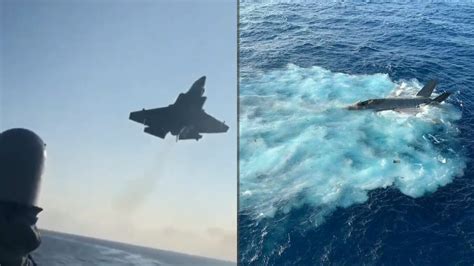 f-35 jet crashes into sea