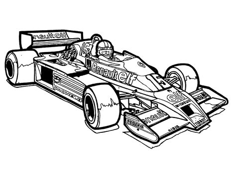 f1 race car coloring page