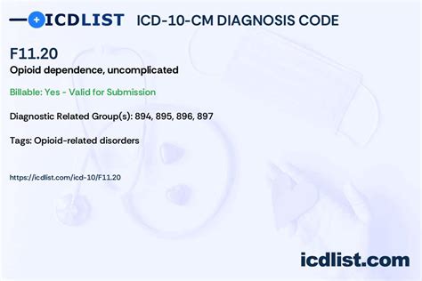 f11.20 icd 10 code