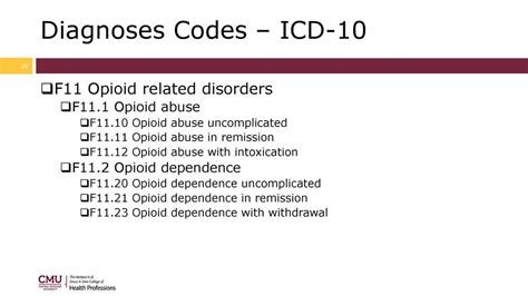 f11.20 opioid use disorder