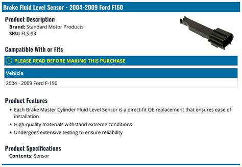 F150 Brake Fluid Level Sensor