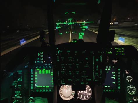 f16 cockpit at night