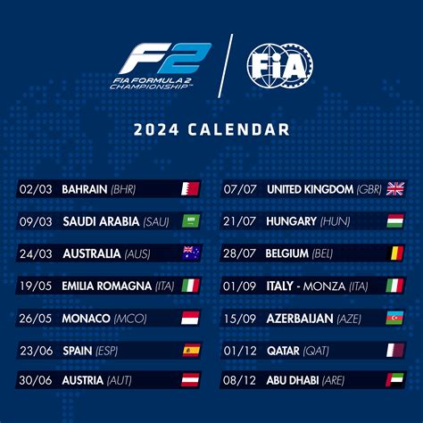 F2 Calender 2024