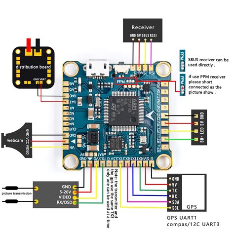 Buy F4 V3S Plus Flight Control OSD 26S Two way 3A BEC 9V Pad Design