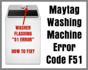 f51 code on maytag washer