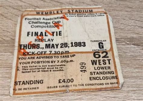 fa cup final ticket stubs
