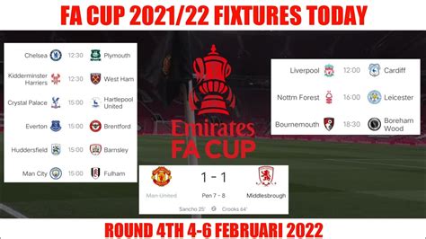 fa cup fixtures today highlights