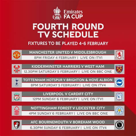 fa cup games tv schedule