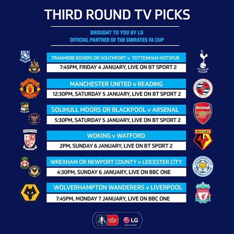 fa cup televised games round 3