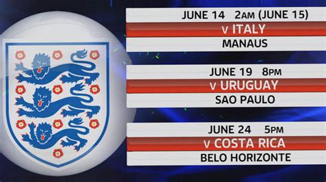 fa england world cup fixtures