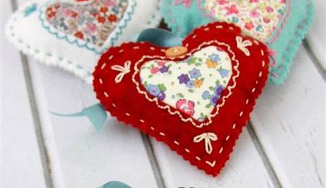 Fabric Valentine Hearts