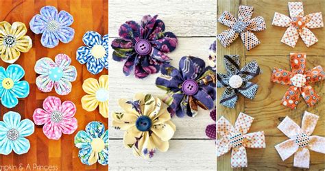 fabric flower ideas using paper