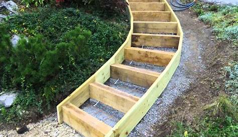 Des idées d’escalier en bois pour le jardin Escalier