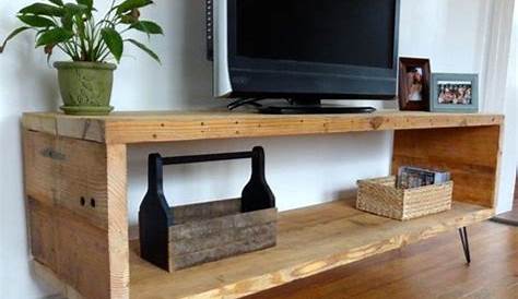 Meuble TV en chêne et médium AU 303 HOME DECO Tuto DIY