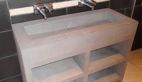 Fabrication d'une vasque en Wedi finition béton ciré et