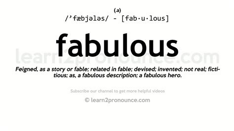 fabulous meaning pronunciation