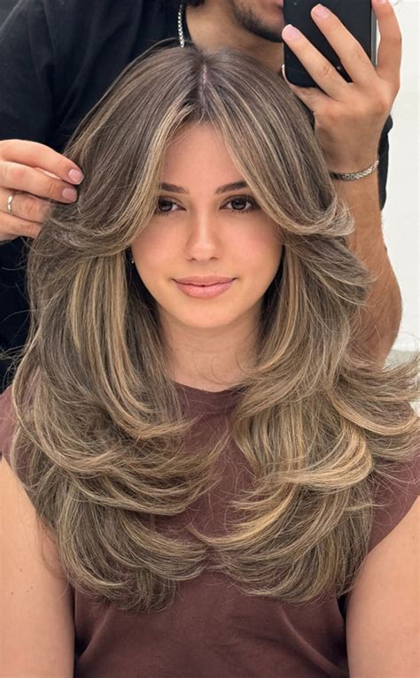 Face Framing Bangs Long Layers