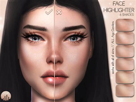 Face Highlight Sims 4 Cc