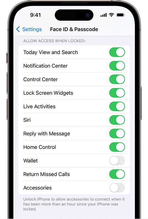 Face Id And Passcode Allow Access When Locked
