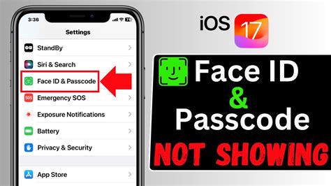 Face Id And Passcode Not There
