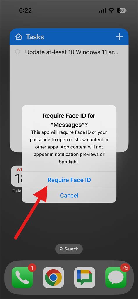 Face Id Lock Messages