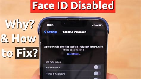 Face Id Not Available Error Iphone 11