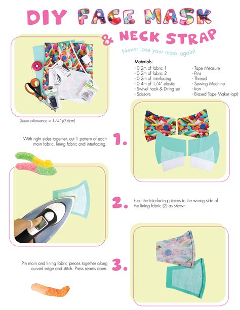 Face Mask With Neck Strap Pattern