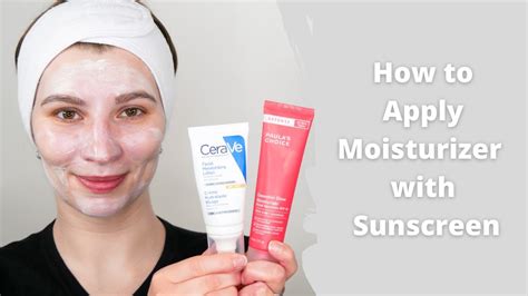Face Moisturizer Then Sunscreen