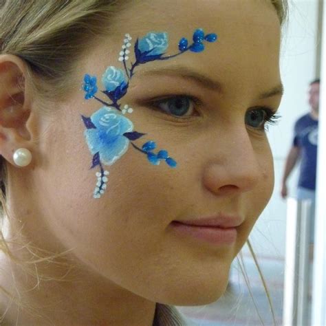 Face Paint Blue Flower