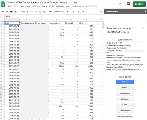 Automating Data from Facebook Ads to Google Sheets using Google App Script