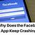 facebook app keeps crashing on iphone