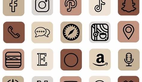 Facebook light brown beige app logo icon | Beige icons:), App logo