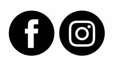 HD Facebook Instagram Twitter Black Outline Icons PNG | Citypng