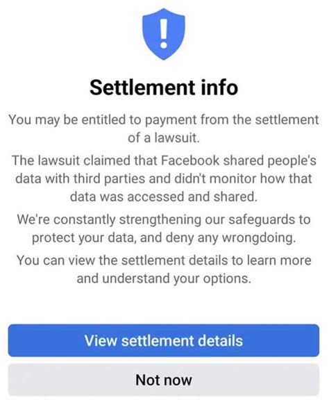 facebook class action settlement payout