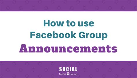 facebook group announcement feature