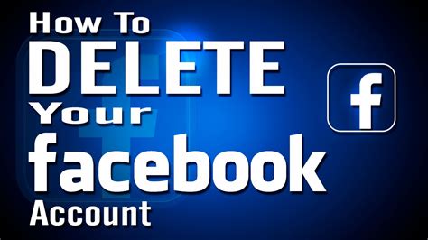 facebook how to delete an account
